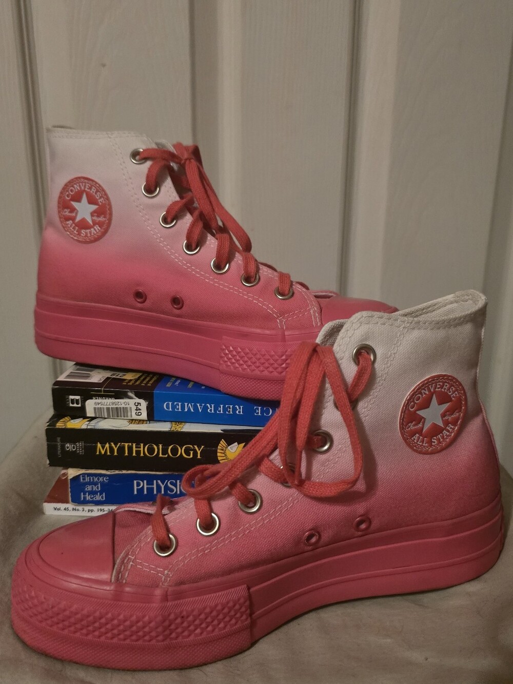 Converse Chuck Taylor All Star Lift Platform Strawberry Jam Pink Ombré Size 6 A0